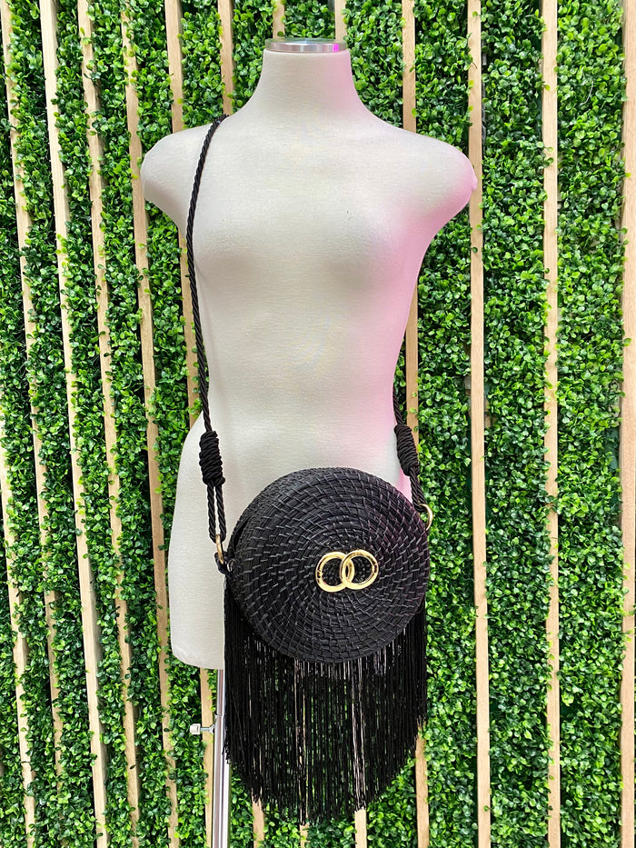 Iraca Round Crossbody Bag