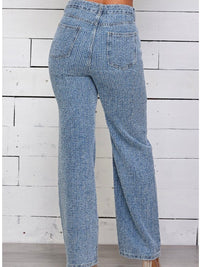 Straight Leg Textured Denim