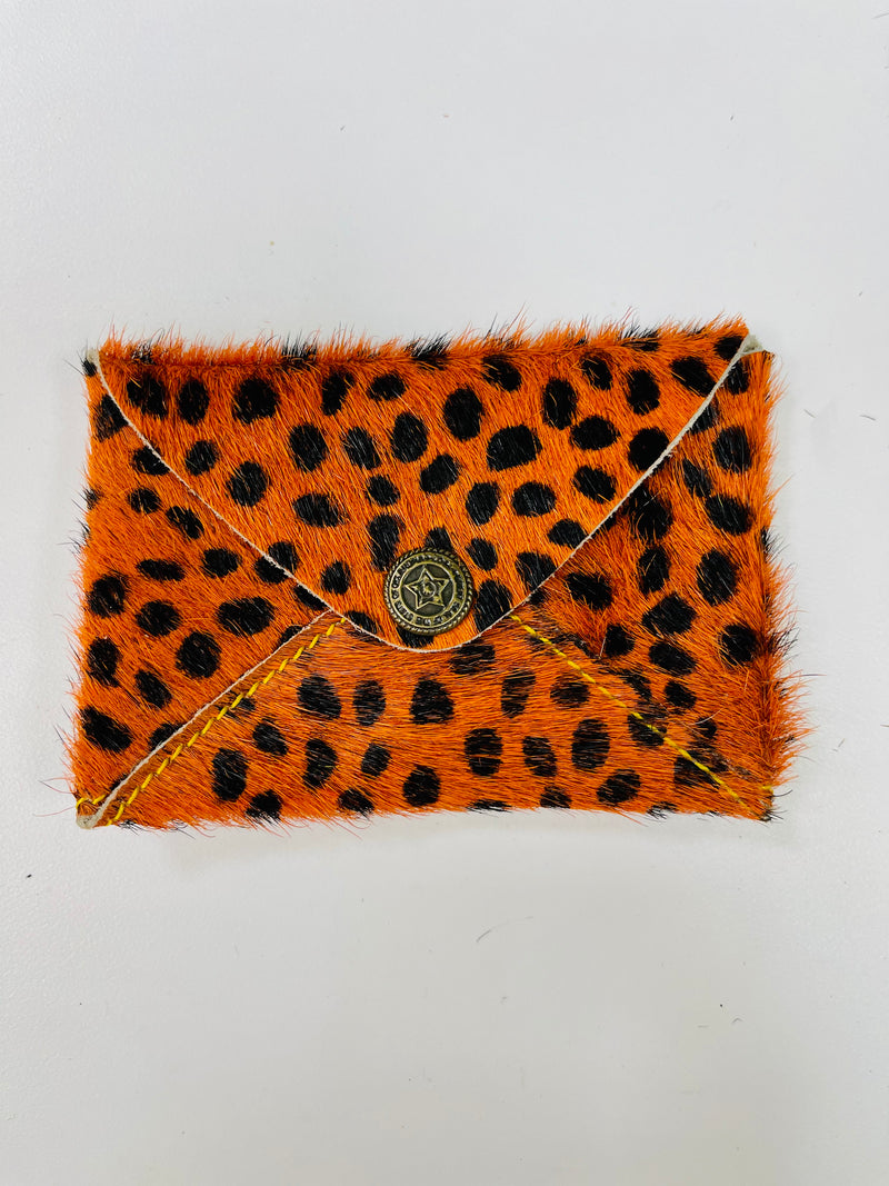 Leather on Hide Business Card Pocket