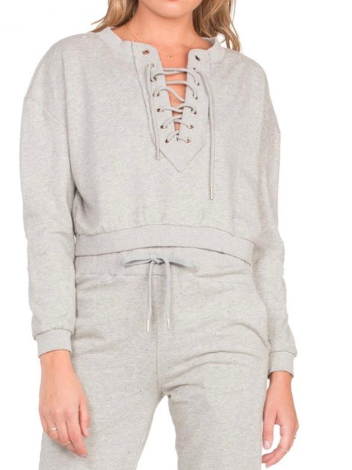 Distressed Grey Jogger Set