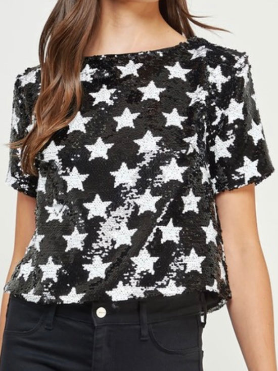 Sequin Star Top