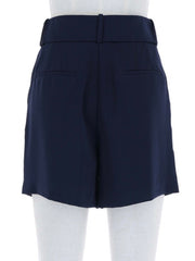Navy Belted Shorts