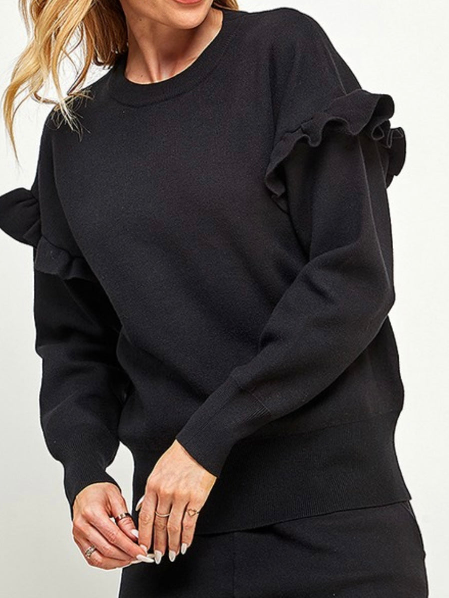 Ruffle Detail Sweater