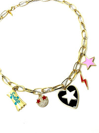 Star Heart Colorful Necklace