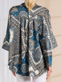 Navy Paisley Blouse