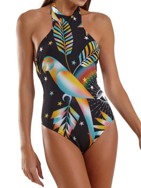 Black Caribe One Piece Swimsuit