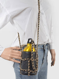 Chain Detail Water Bottle Crossbody