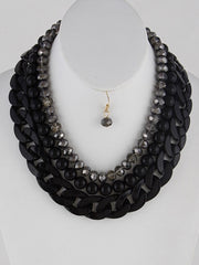 Bead and Chains Layer necklace