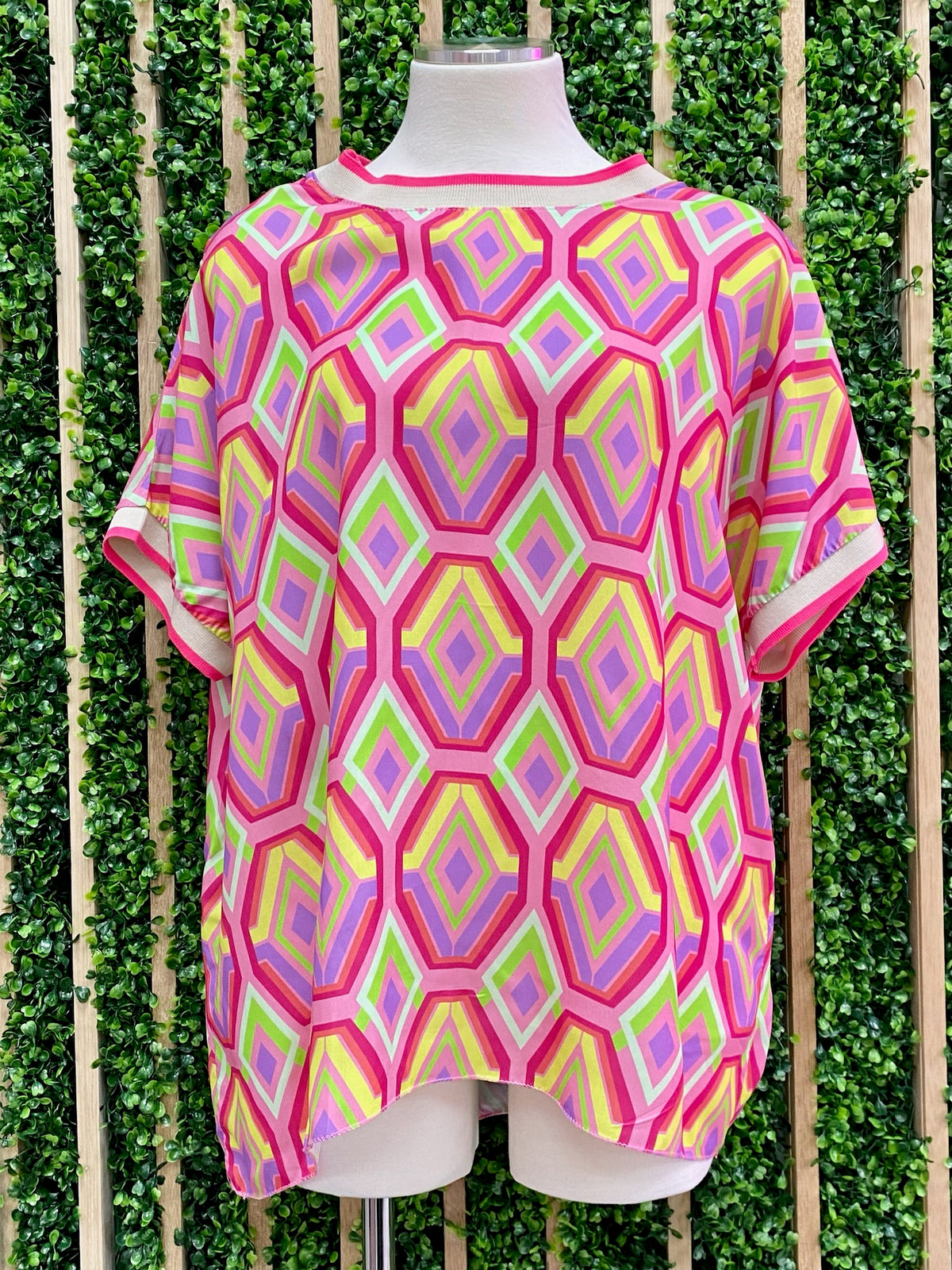 Bright Geo Tunic Top