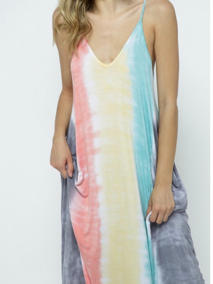 Tie Dye Harem Maxi Dress