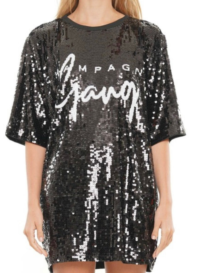 Champagne Gang Shirt Dress