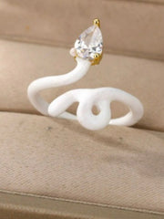 Crystal Snake Ring