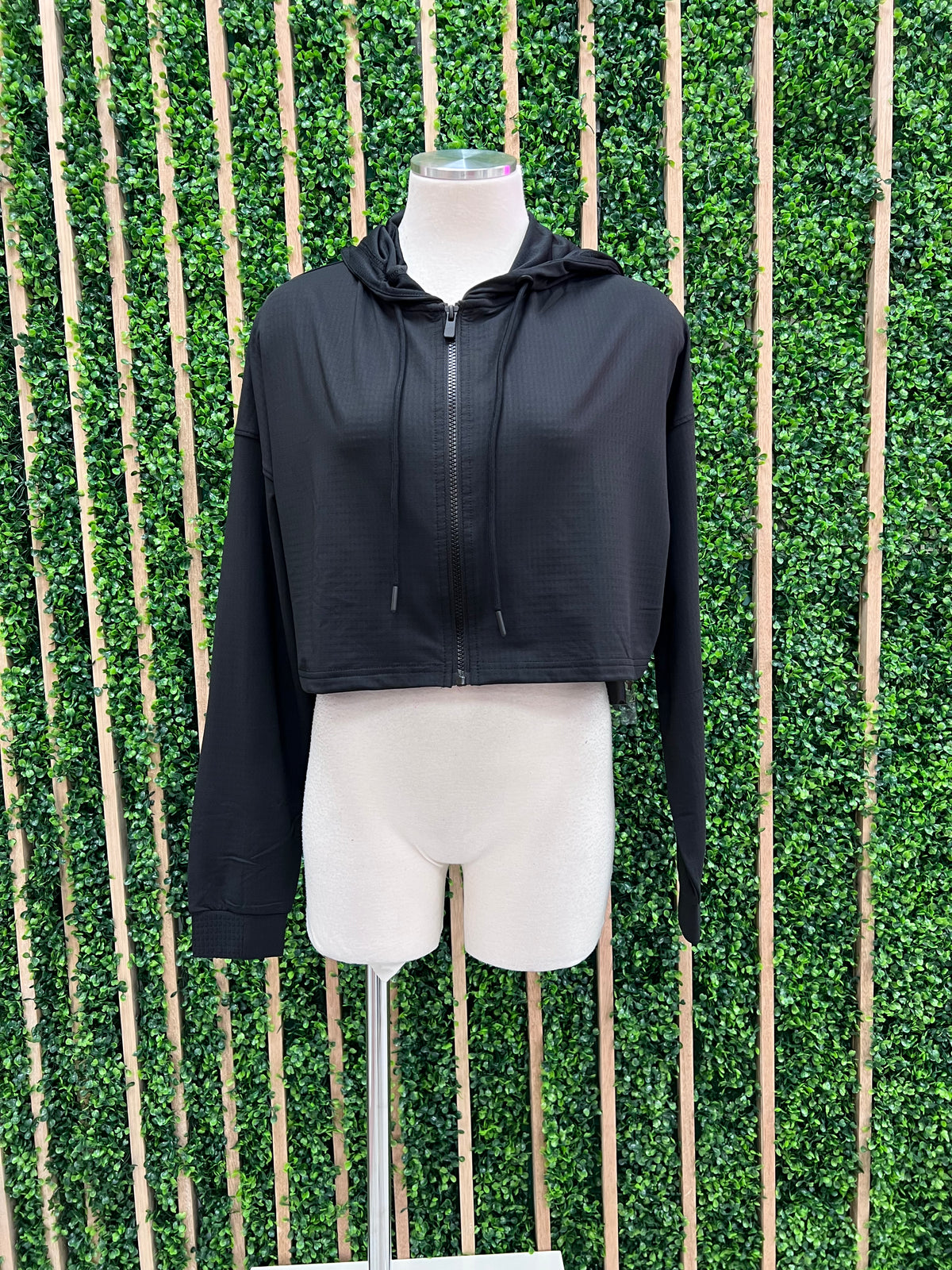 Black Open Zip Jacket