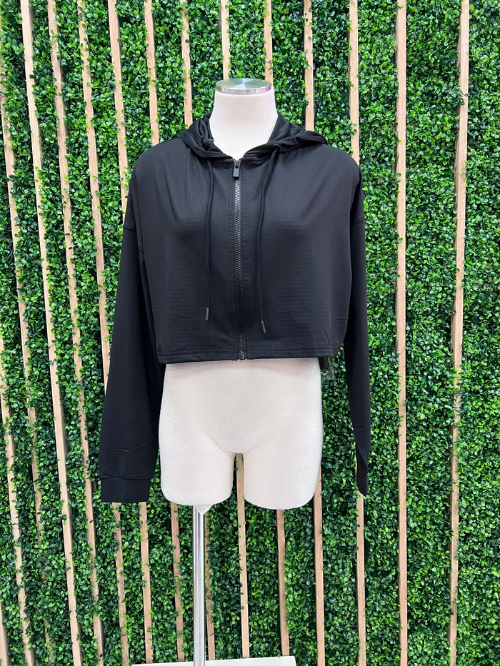 Black Open Zip Jacket