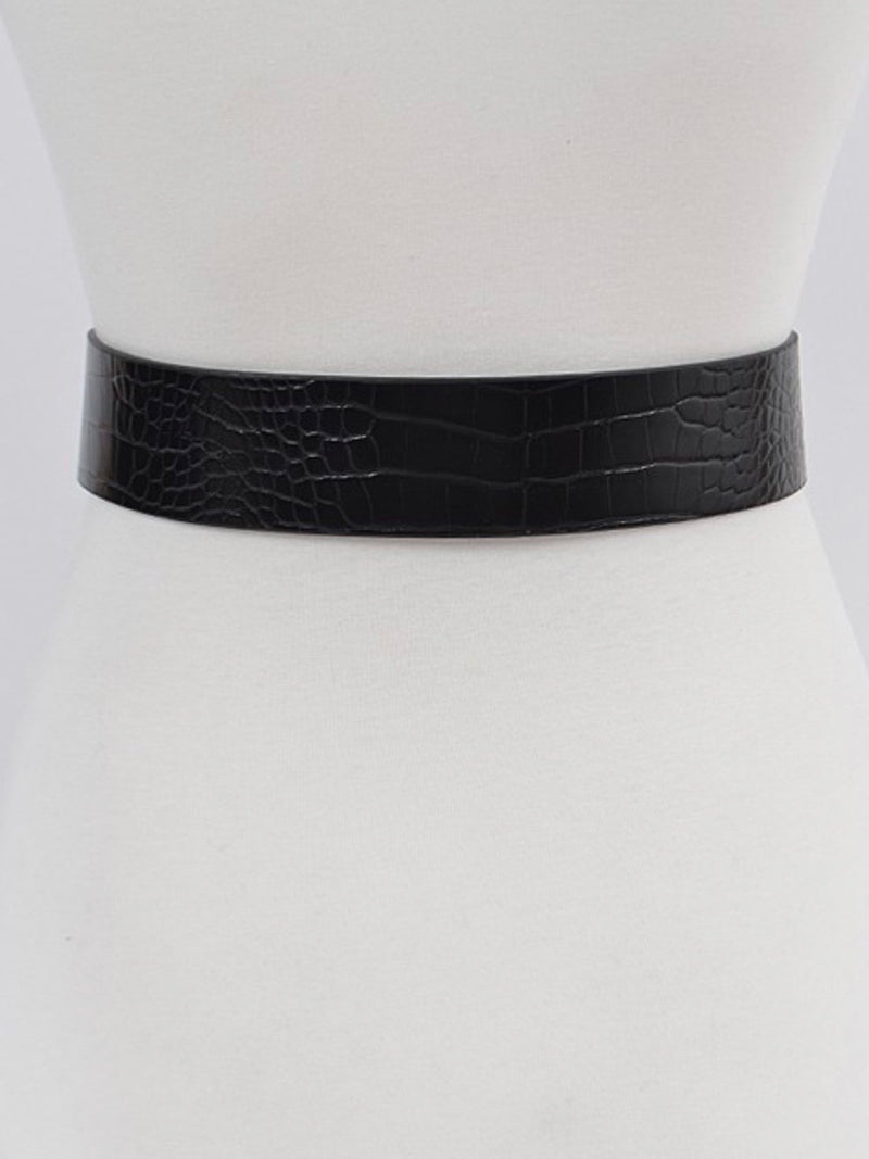 Two Buckle Croc Belt