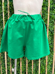 Green Casual Cropped Pant Set