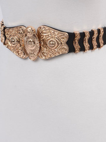 Snakeskin Chain Detail Belt