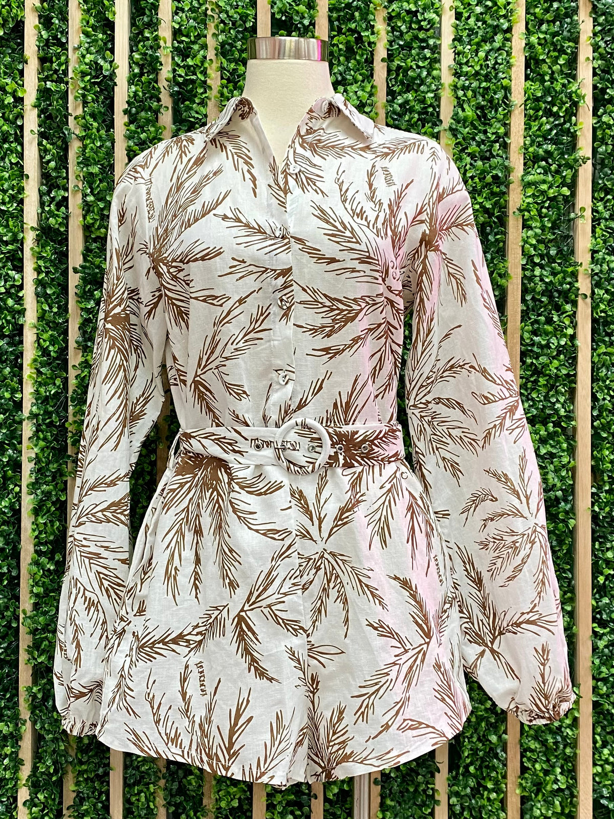 Exquisite Tropical Palm Playsuit