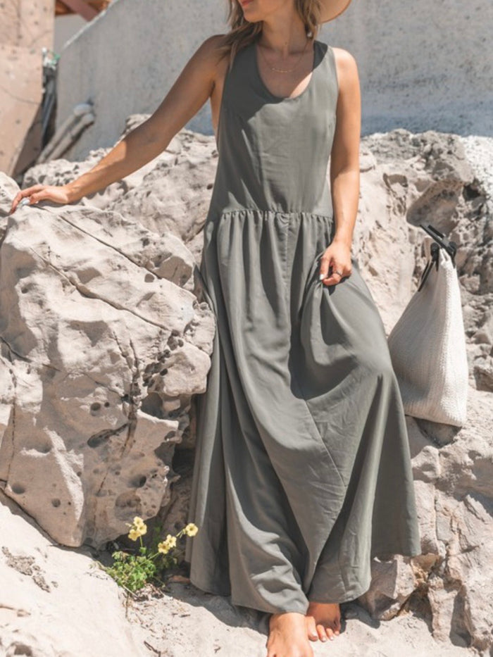 Racerback Tiered Maxi Dress