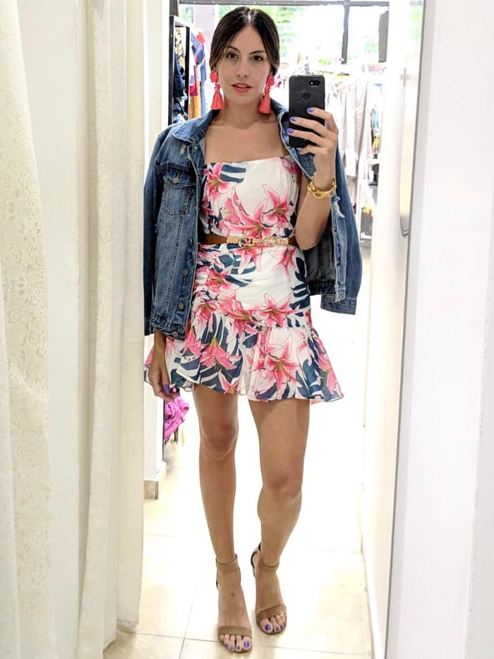 Floral Ruffles Mini Dress