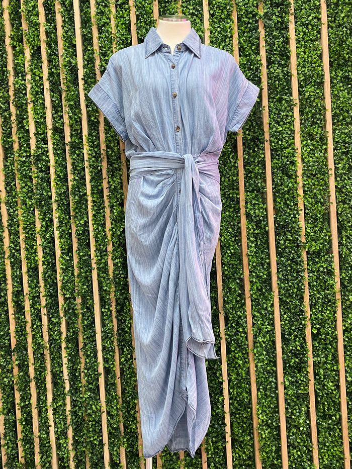 Light Blue Tencel Maxi Dress