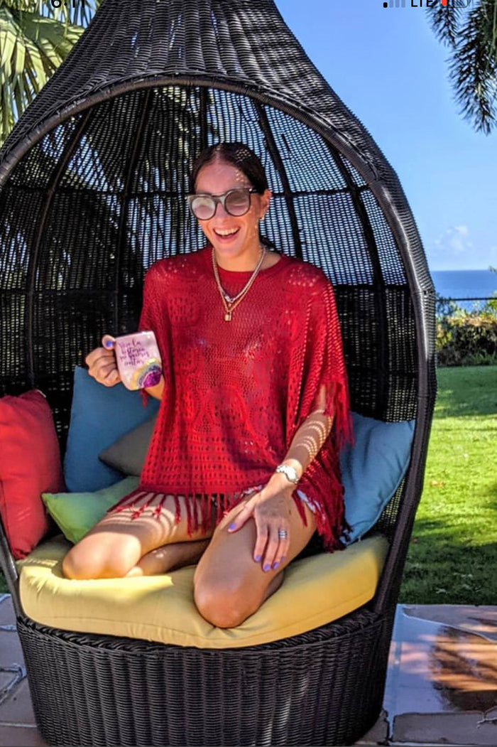 Macrame Poncho Top