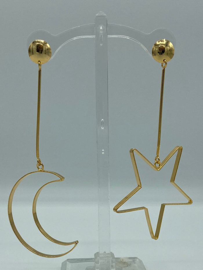 Star and Moon Earrings