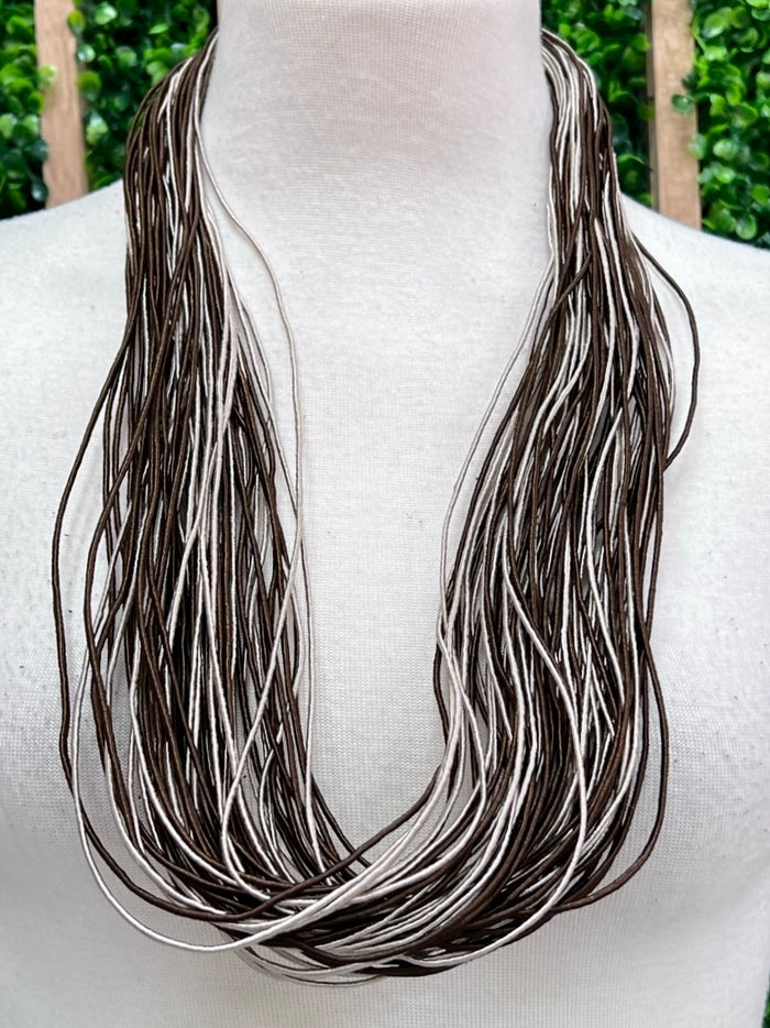 Mocha Multi Strand Necklace