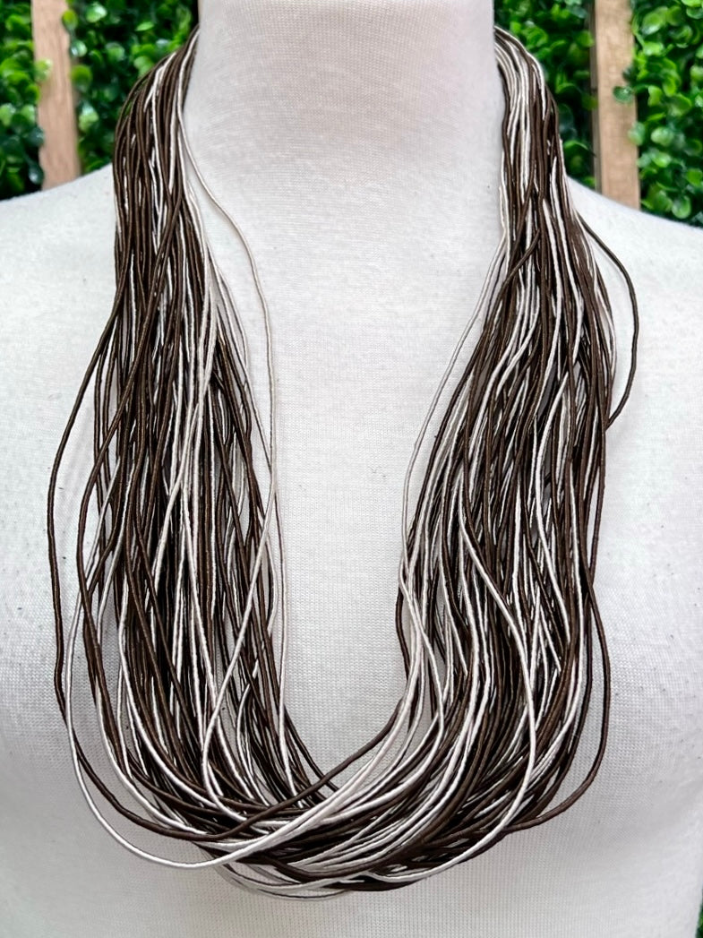 Mocha Multi Strand Necklace