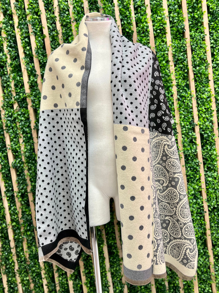 Contrast Print Scarf