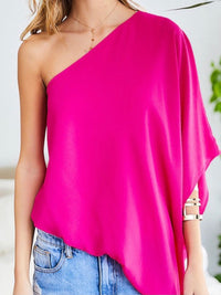 Draped One Shoulder Top