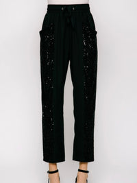 Side Sequin Panel Pant