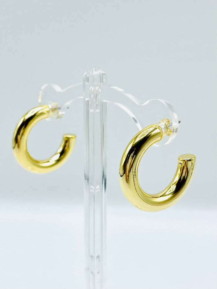 Thick Gold Hoops Medium