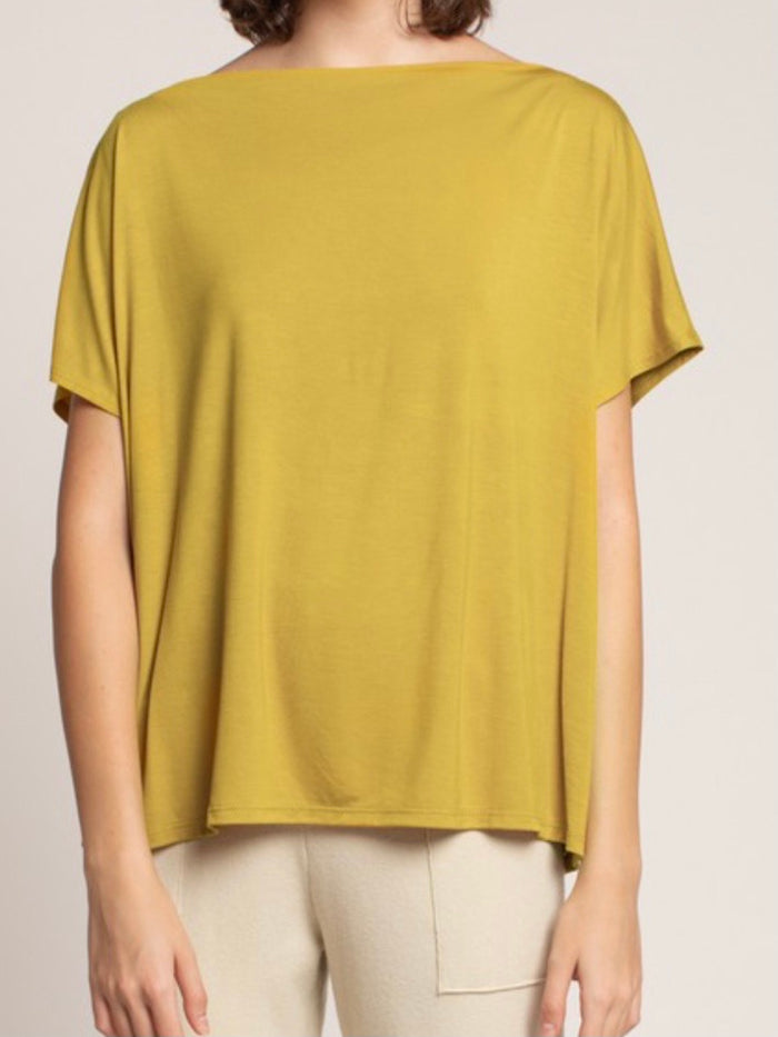 Short Sleeve Boat Neck Tee