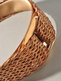 Brown Buckle Raffia Headband