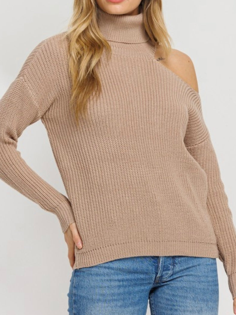 Shoulder Cutout Sweater