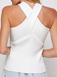 Crossed Front Knit Top