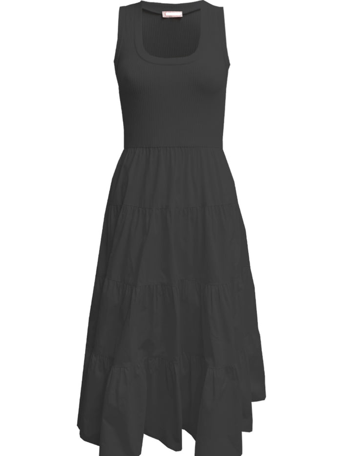 Black Racerback Midi Dress