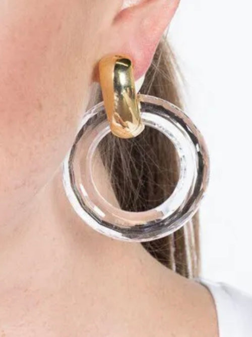 Exquisite KJL Open Ring Drop Earring