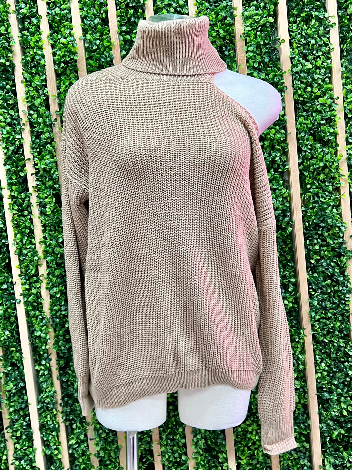 Shoulder Cutout Sweater