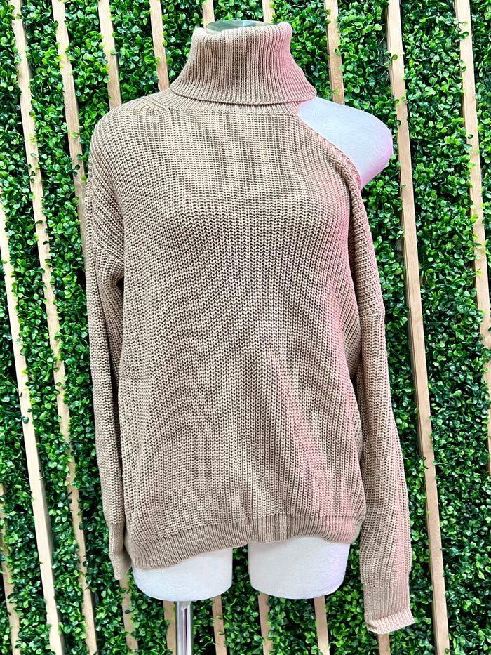 Shoulder Cutout Sweater