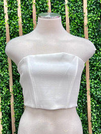 Textures Strapless Top