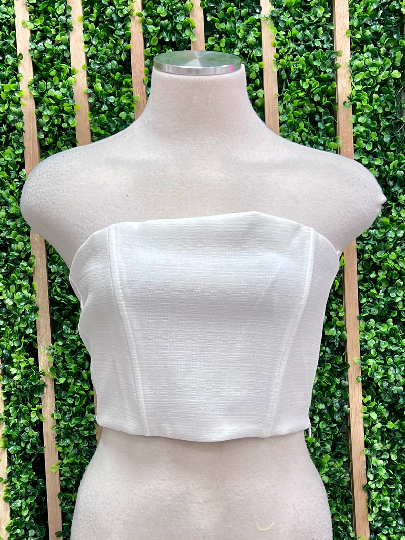 Textures Strapless Top