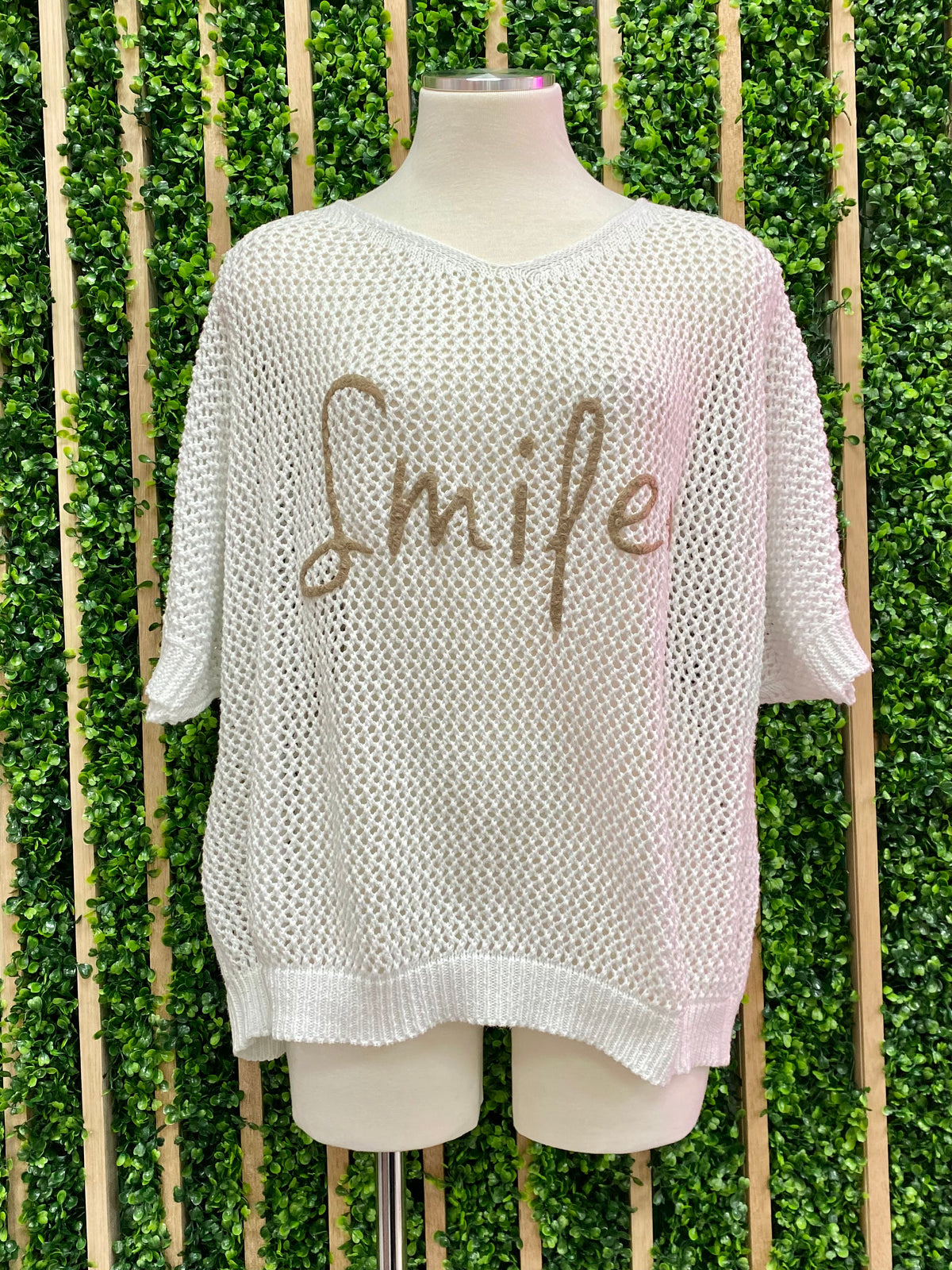 Smile Crochet Pullover