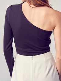 One Shoulder CUtout Bodysuit