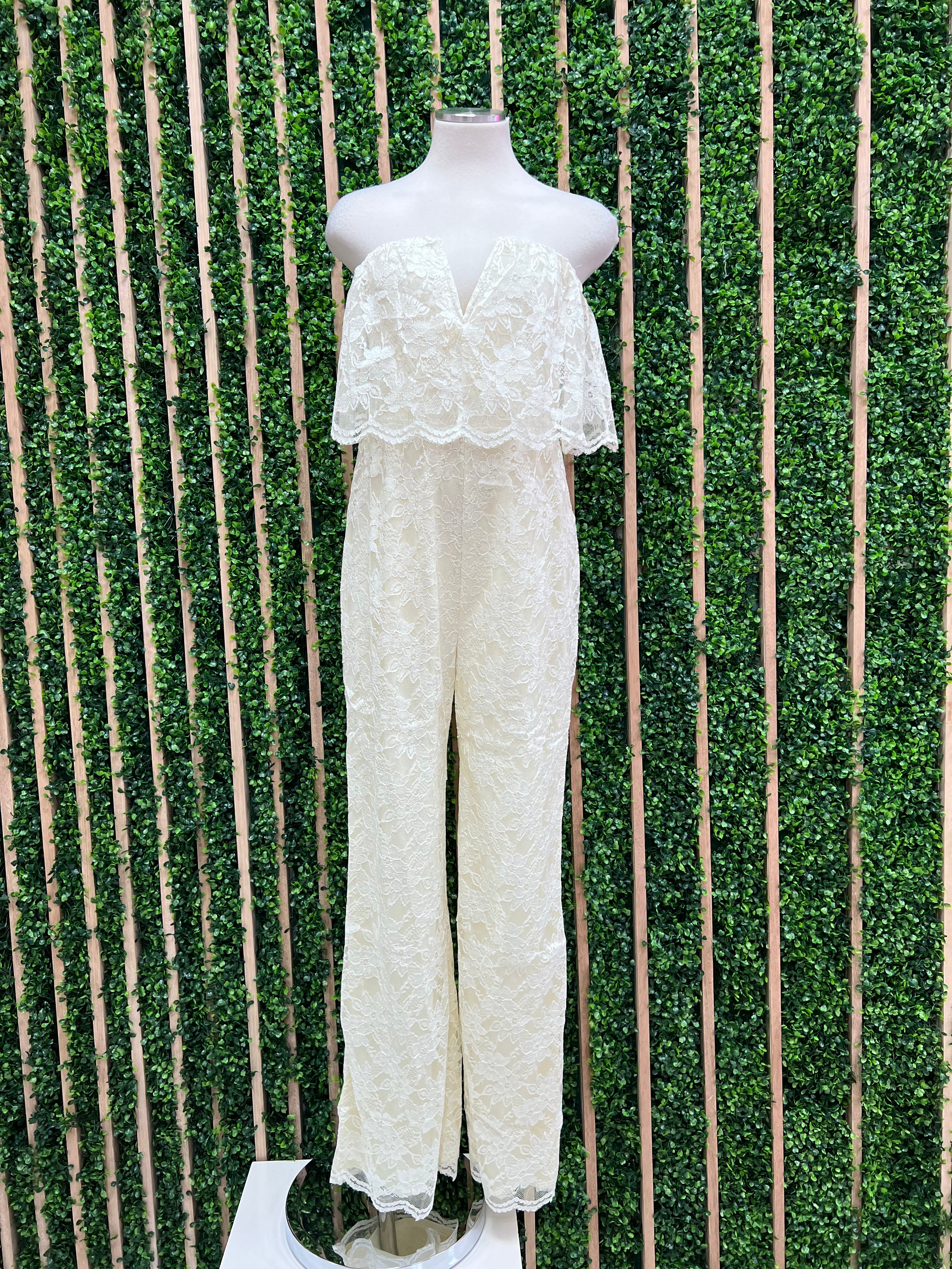 Cream 2024 strapless jumpsuit