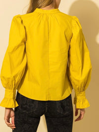Mustard Frill Detail Blouse