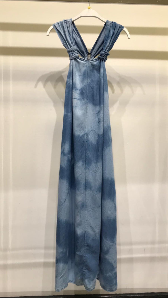 Denim Tie Dye Maxi