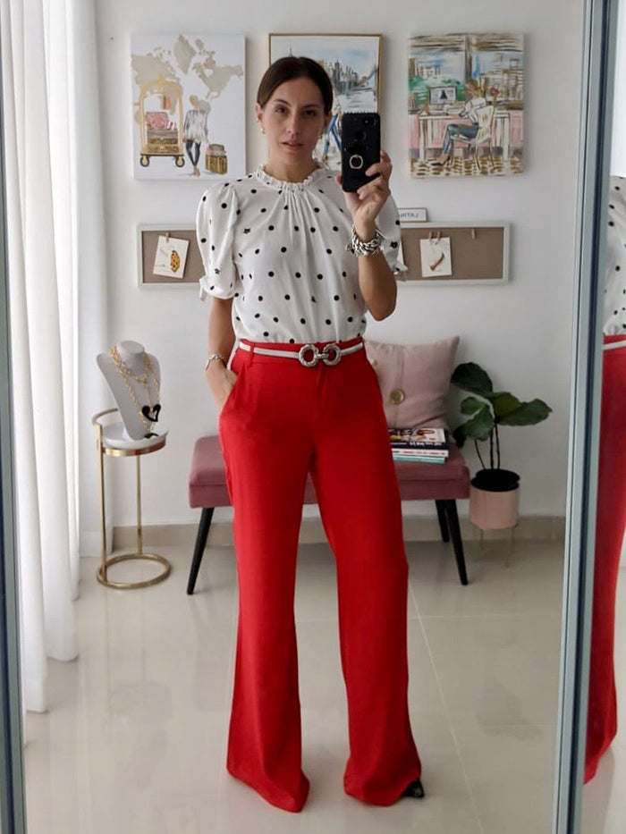 Cat Polka Dot Blouse