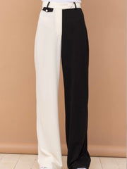 Black White Split Trouser